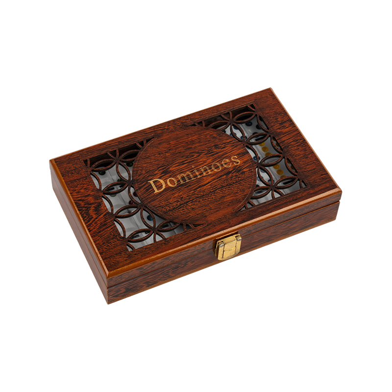Voortreffelijke dubbele 6 houten doos domino