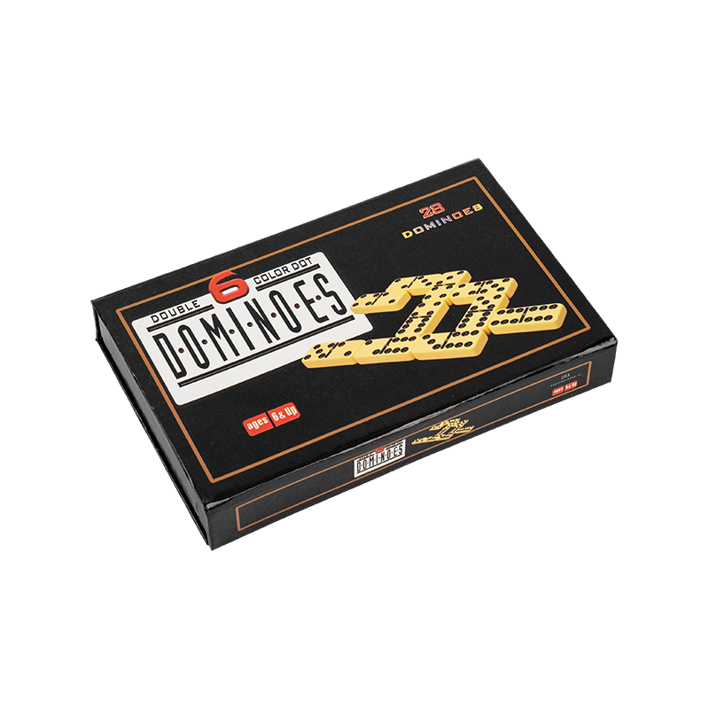 Classic Double Six Domino's in Ivory Paper Box