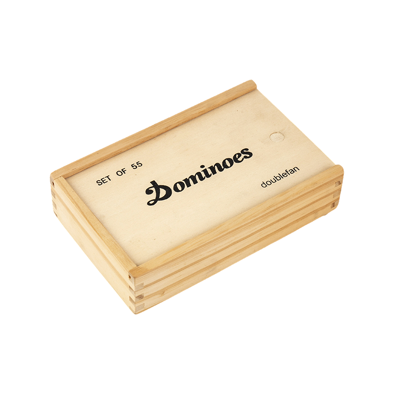 Originele houten dubbele negen houten doos domino's