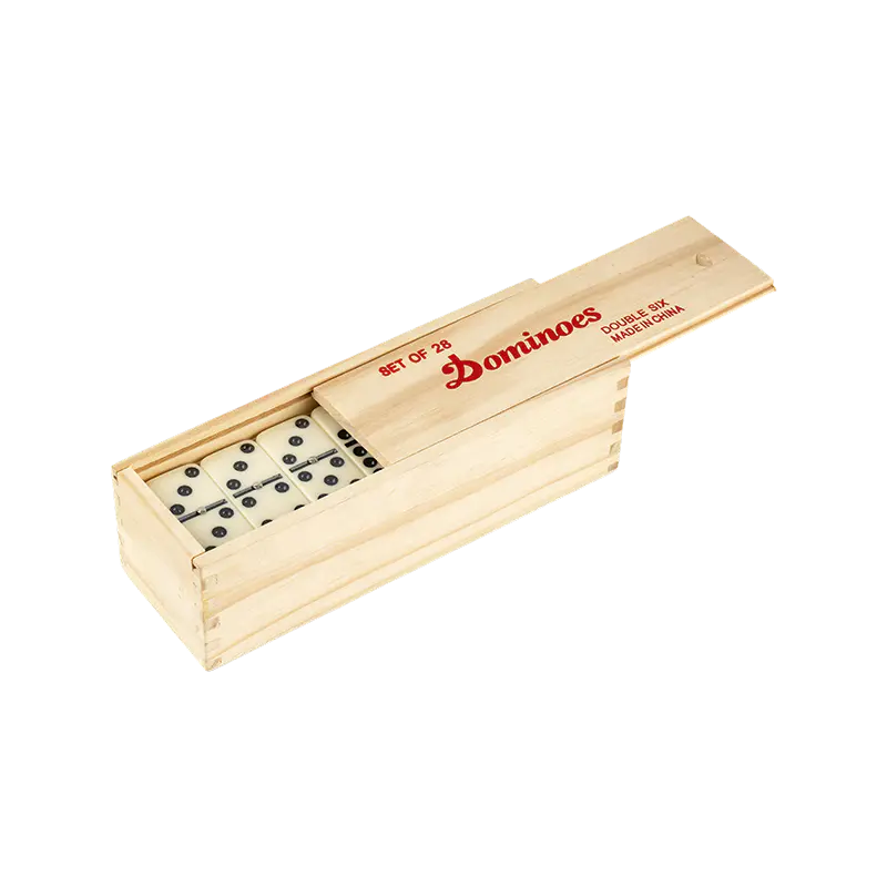 Drawable dubbele 6 houten doos domino