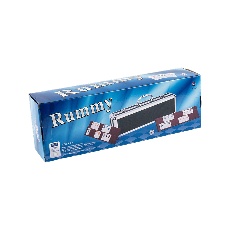 2-4 spelers draagbaar rummy bord game met aluminium case