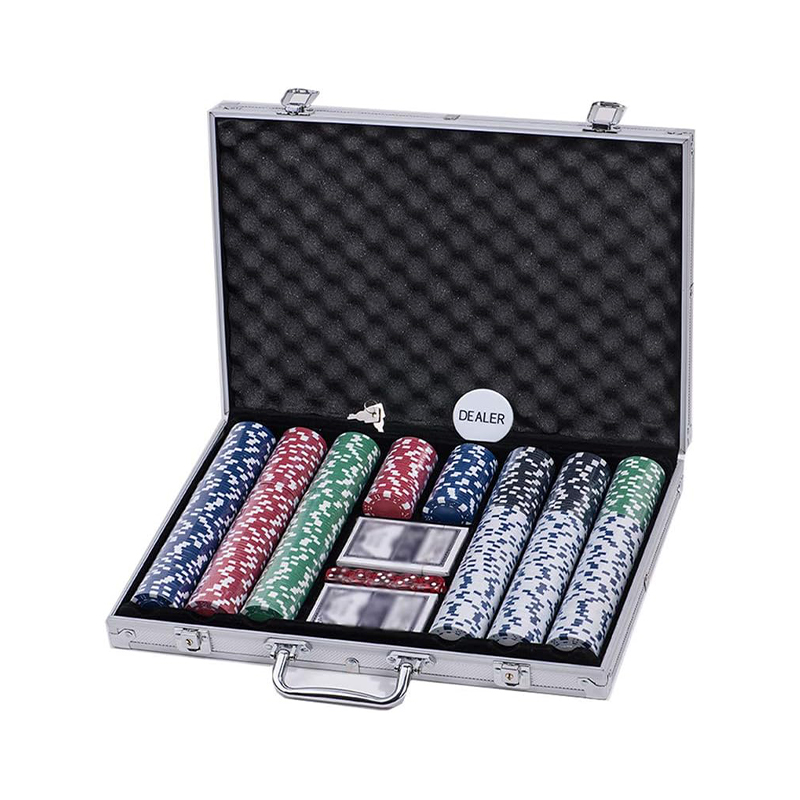 500psc Heavy Duty Clay Poker Chips ingesteld in aluminium doos